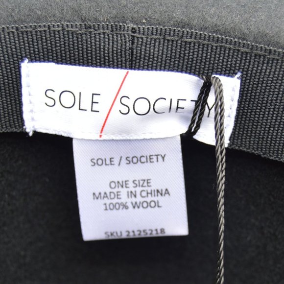 Sole Society Black Wool Structured Hat - Picture 10 of 10